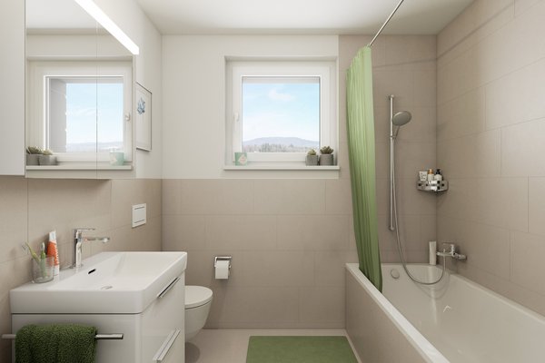 Innenvisualisierung Bad/WC des Projekts Bölli Süd